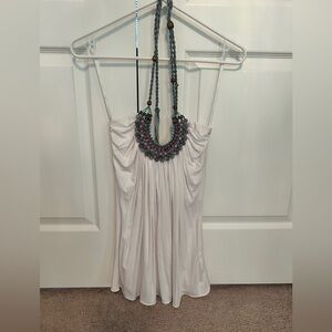 Sky Tank Top with Beads